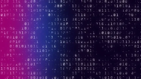Animation of digital binary coding over black background Stock Footage 328933496