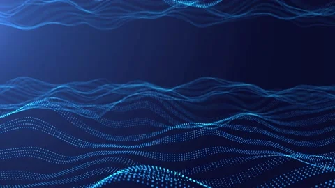 Animation digital blue particles wave. Stock Footage 232871445