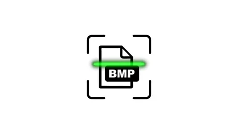 Animation of digital bmp file format being scanned with green light laser i.. Stock Footage 346498241