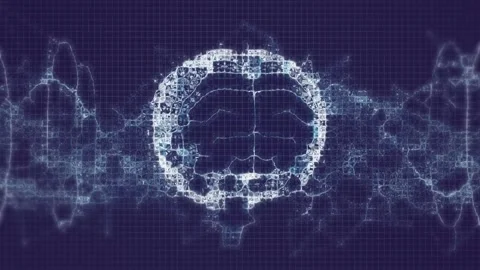 Animation of digital brain and dna stran... | Stock Video | Pond5