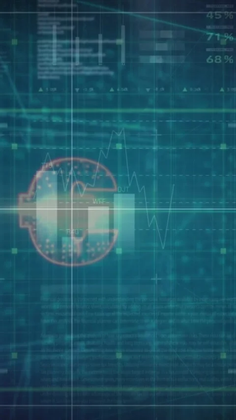 Animation of digital brain interface with data processing in futuristic school Stock Footage 319811412