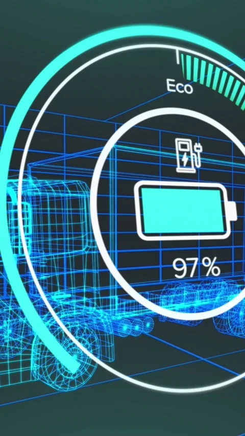 Animation of digital car interface and data processing over 3d model of car Stock Footage 344524918