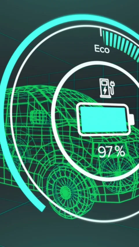Animation of digital car interface and data processing over 3d model of car Stock Footage 344556988