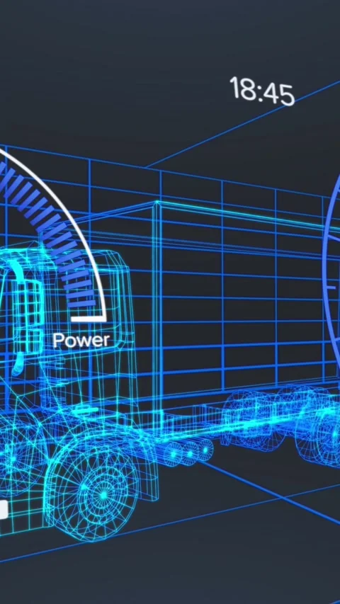 Animation of digital car interface and data processing over 3d model of car Stock Footage 344614012