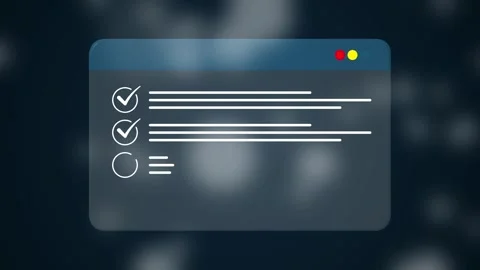 Animation of digital checklist verification on virtual interface as profess.. Stock Footage 333168238