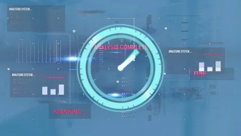 Animation of digital clock over graphs, texts, map, computer language over Stock Footage 310978331