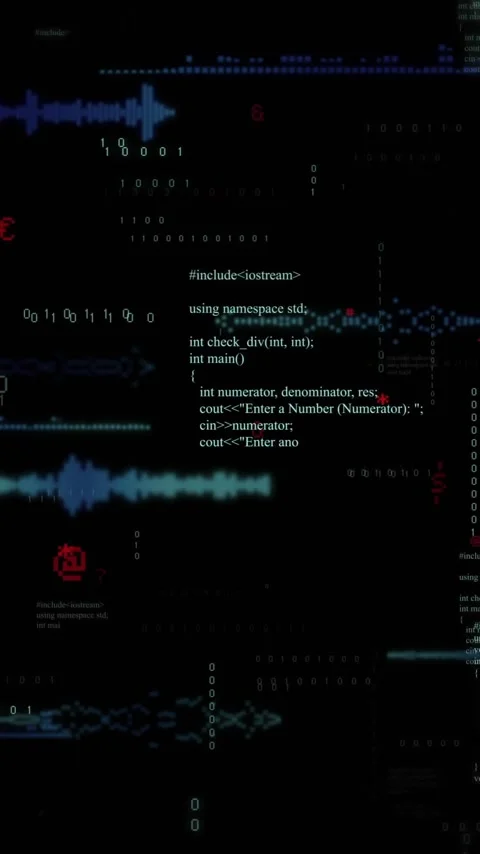 Animation of digital code and data streams forming complex network in school Stock Footage 344244627