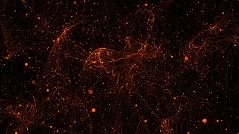 Animation digital colorful particles waves. Stock Footage 241094839