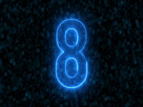 Animation Digital Countdown Numbers Stock Footage 75755412