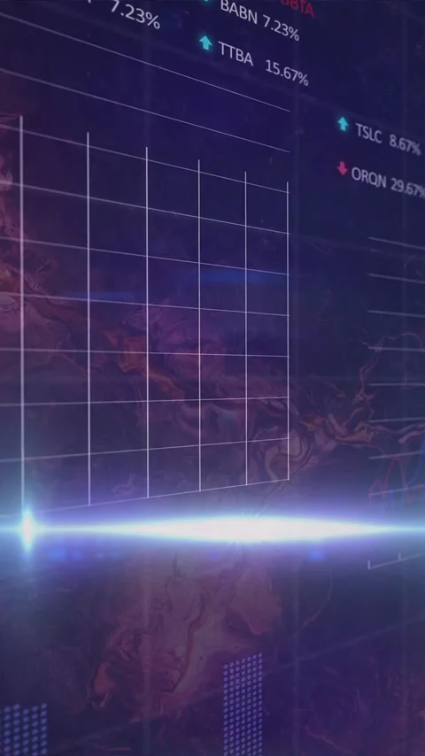 Animation of digital data charts and graphs glowing on abstract background Stock Footage 344244701