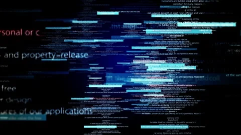 Animation of digital data moving on back background Loop Stock Footage 289616882