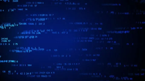 Animation of digital data moving background Blue cyberspace digital light. Stock Footage 313836822