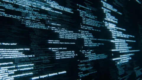 Animation of digital data moving in the background. Program code Stock Footage 329271858