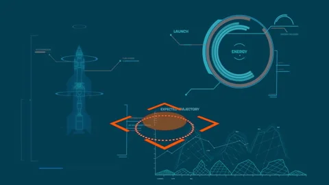 Animation of digital data processing and statistics Stock Footage 310529937