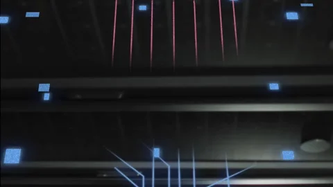 Animation of digital data processing and circuit board over computer servers Stock Footage 312906348