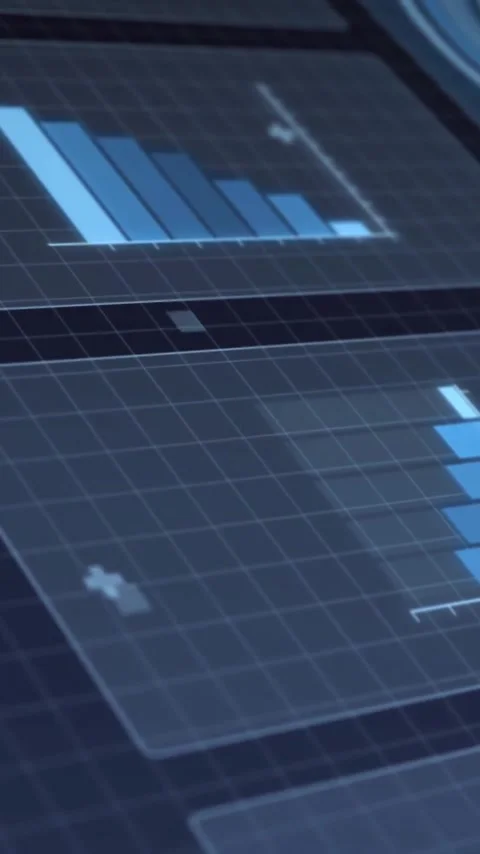 Animation of digital data processing and scope scanning on screens over black Stock Footage 342806170