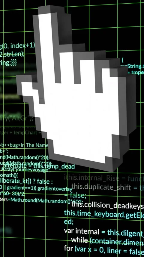 Animation of digital data processing and computer cursor over black background Stock Footage 342812527