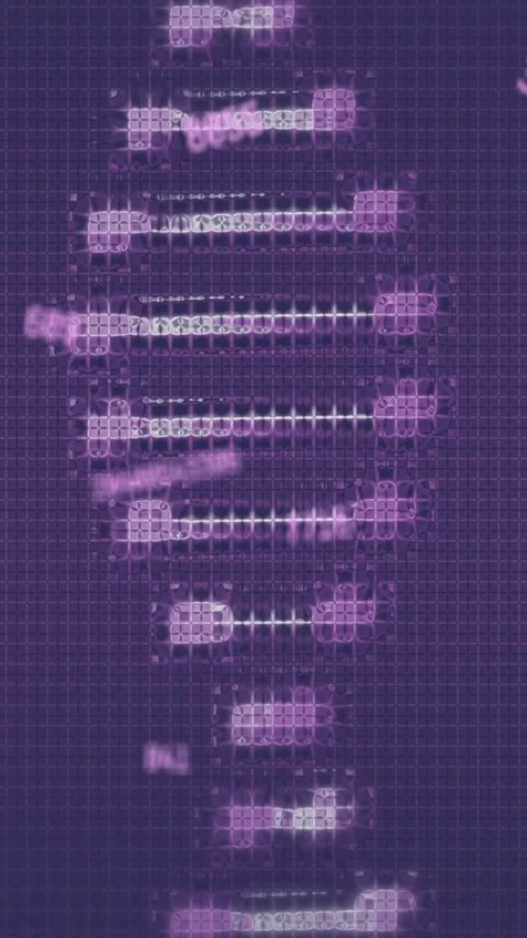 Animation of digital data processing and dna strand on dark background Stock Footage 343645189
