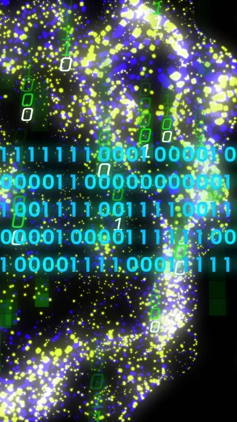 Animation of digital data processing binary coding over floating mesh on black Stock Footage 341956726