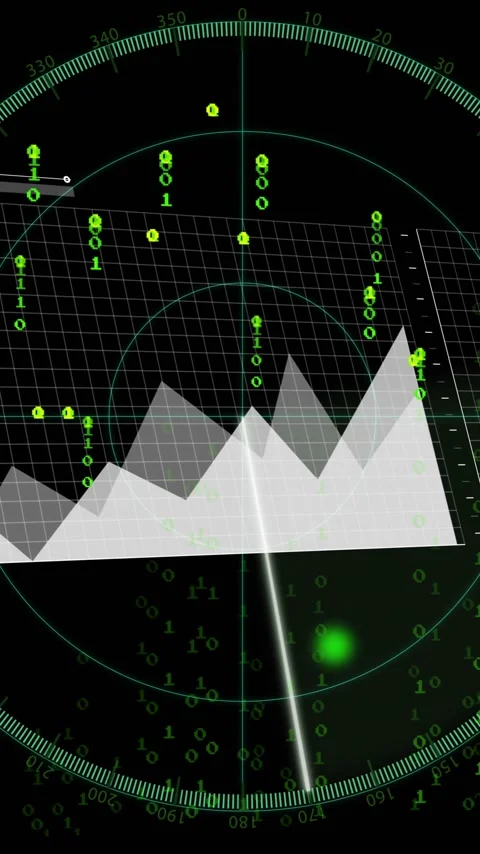 Animation of digital data processing on black background Stock Footage 320378687