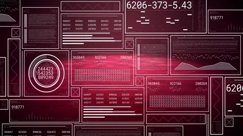 Animation of digital data processing over dark background Stock Footage 266976937