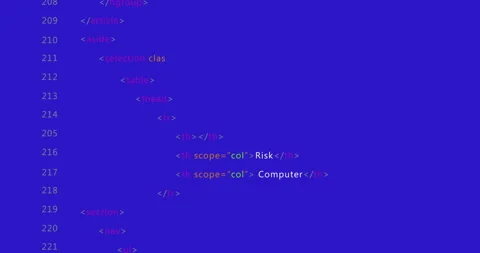 Animation of digital data processing over blue background Stock Footage 268070429