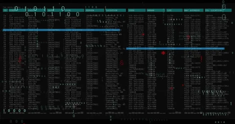 Animation of digital data processing over screen Stock Footage 268070590
