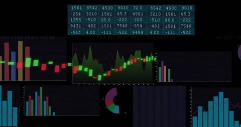 Animation of digital data processing over computer servers Stock Footage 310436356