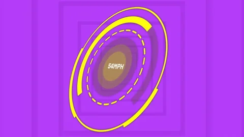 Animation of digital data processing over neon pattern Stock Footage 310485451