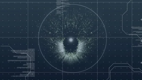 Animation of digital data processing over dark background Stock Footage 310589926