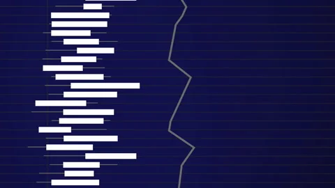 Animation of digital data processing over dark background Stock Footage 312411872