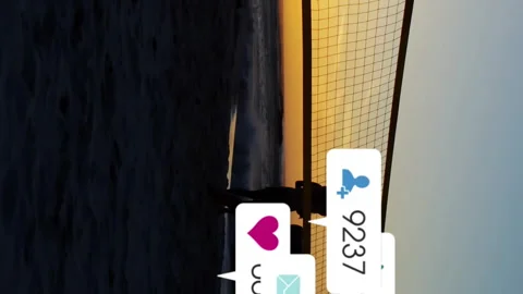 Animation of digital data processing over diverse beach volleyball players Видео 312831452