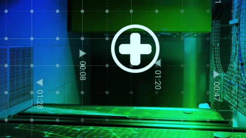 Animation of digital data processing over computer servers Stock Footage 312917083