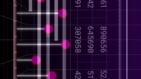 Animation of digital data processing over dark background Stock Footage 312945418