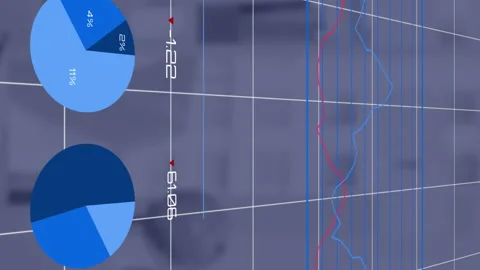 Animation of digital data processing over computer server Stock Footage 313124271