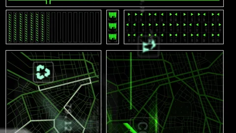 Animation of digital data processing over dark background Stock Footage 313320881