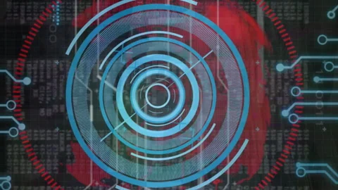 Animation of digital data processing over computer circuit board Stock Footage 313332138