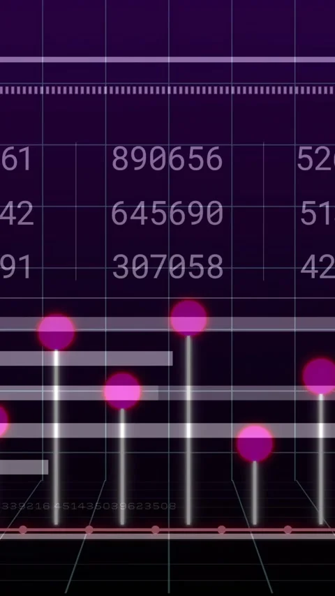 Animation of digital data processing over dark background Stock Footage 320378872