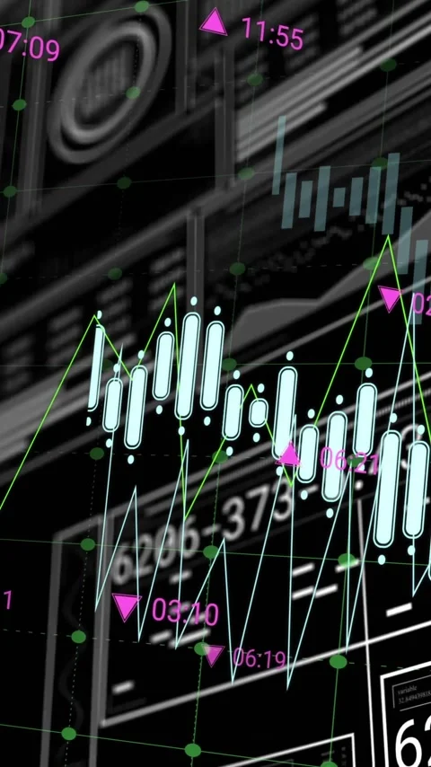 Animation of digital data processing over screens Stock Footage 320379042