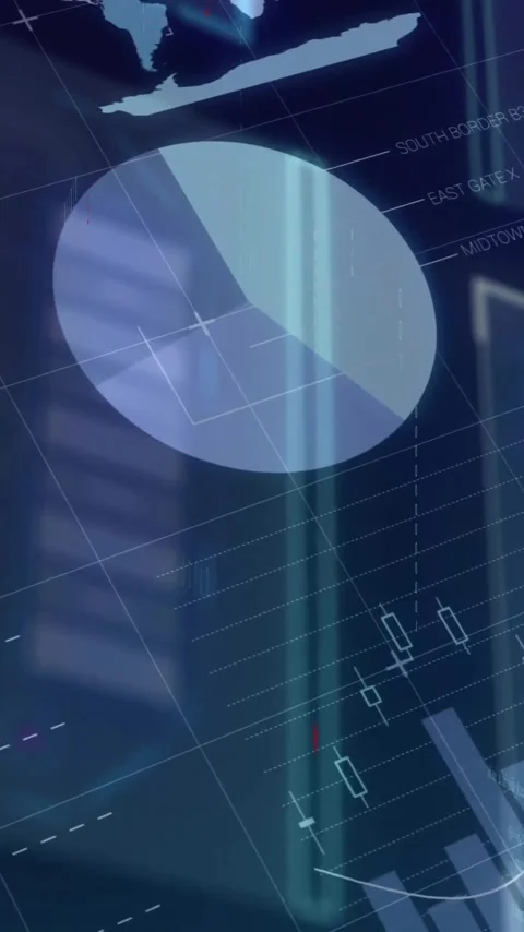 Animation of digital data processing over screens on black background Stock Footage 320512719