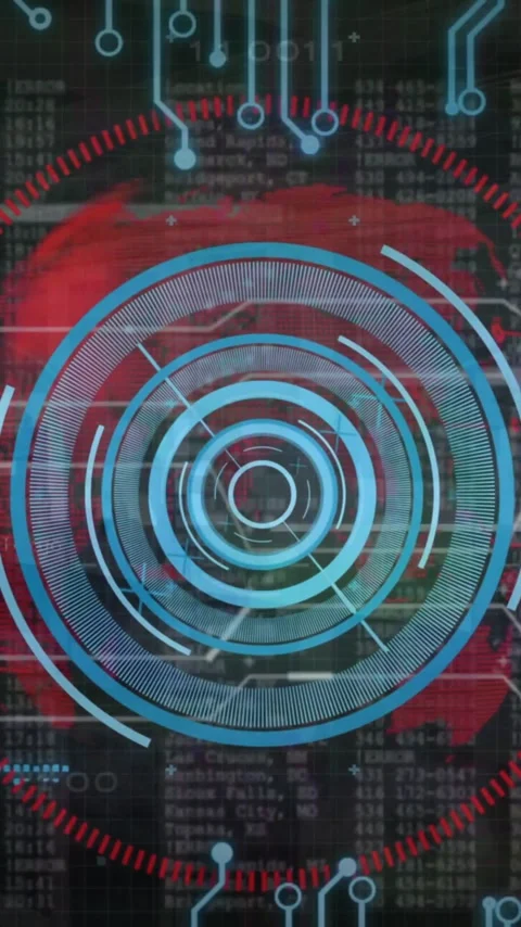 Animation of digital data processing over computer circuit board 库存影片 320513006
