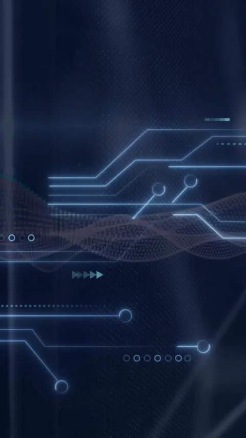 Animation of digital data processing over computer circuit board Stock Footage 320811809
