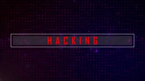 Animation of digital data processing over hacking text Stock Footage 327008790
