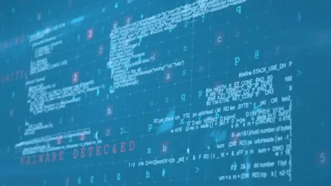 Animation of digital data processing over blue background Stock Footage 328463822