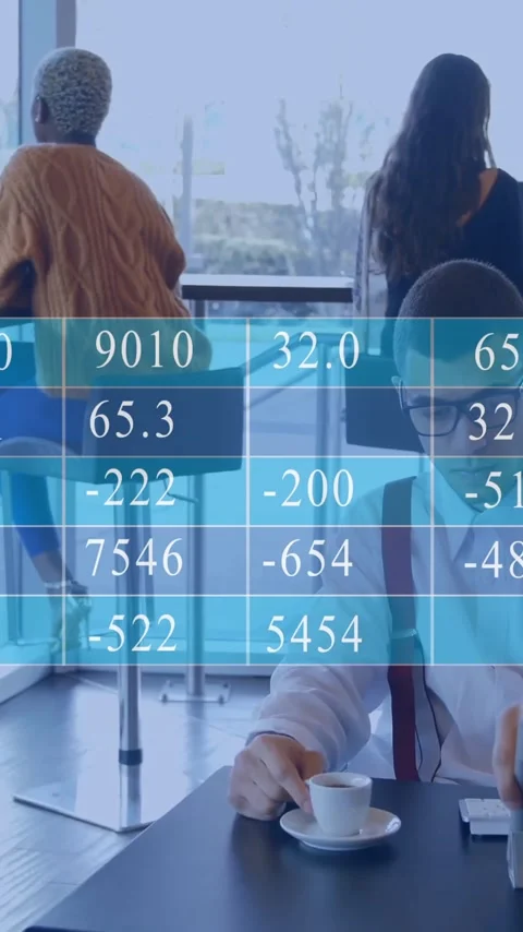 Animation of digital data processing over caucasian businessman using tablet Vídeos de archivo 341660054
