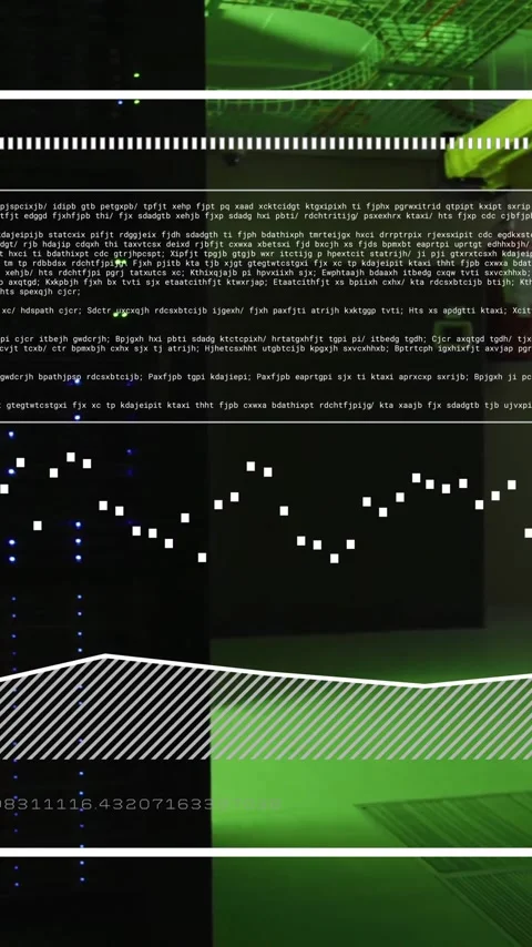 Animation of digital data processing over computer servers 库存影片 342650837