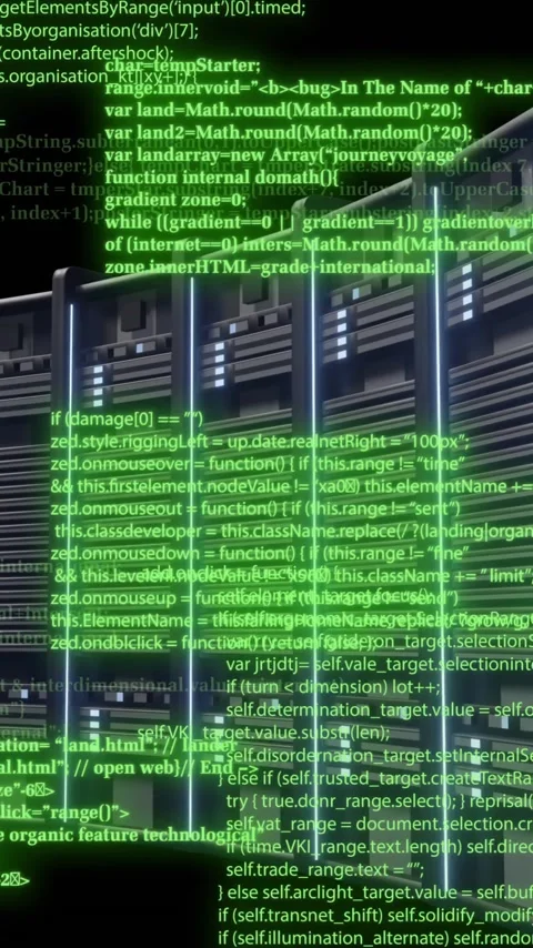 Animation of digital data processing over computer servers Stock Footage 342707695