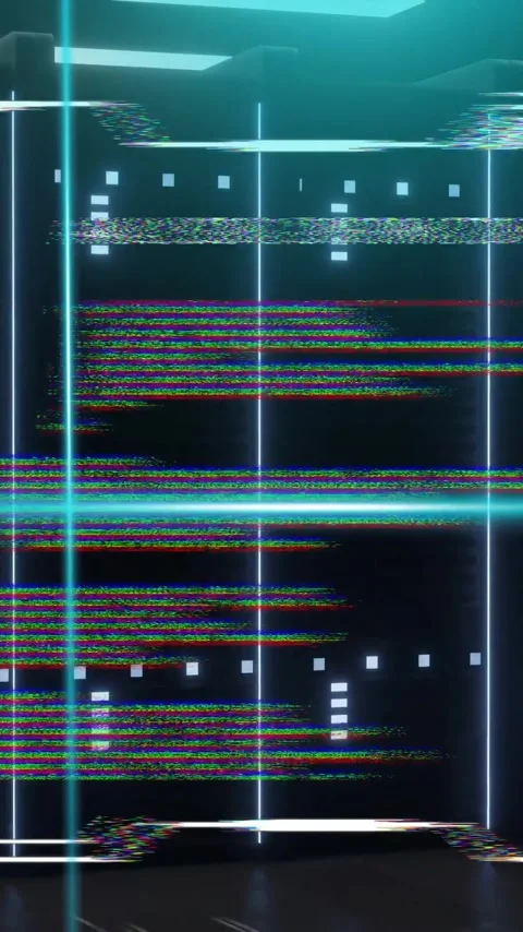 Animation of digital data processing over computer servers Stock Footage 342802518