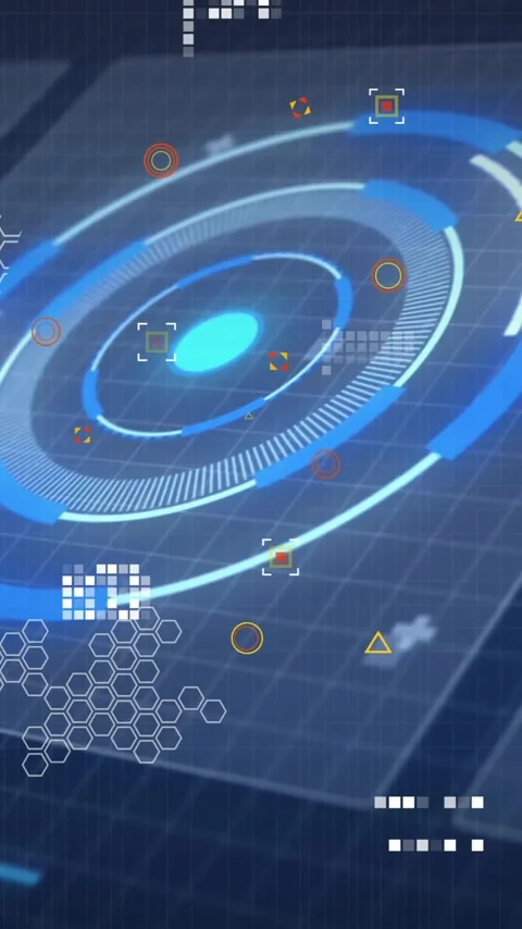 Animation of digital data processing over black background Stock Footage 342996794