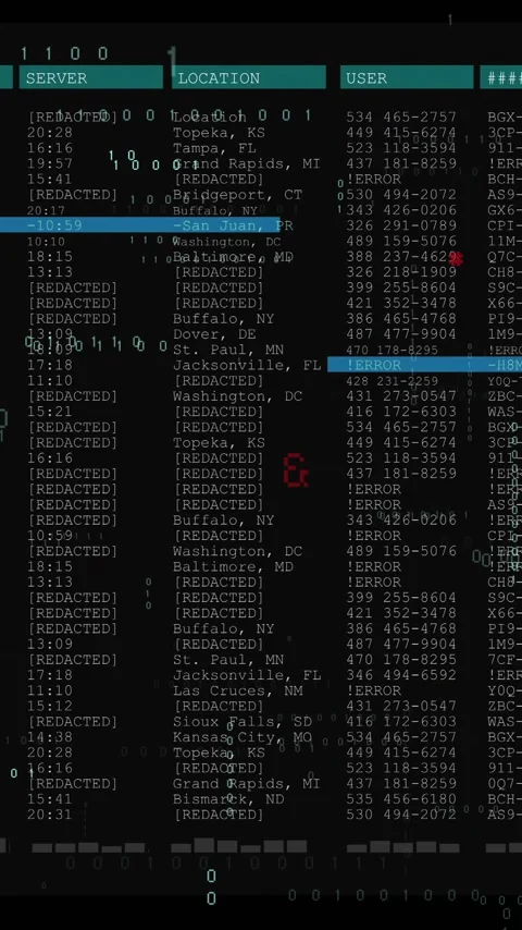 Animation of digital data processing over screen Stock Footage 343548125